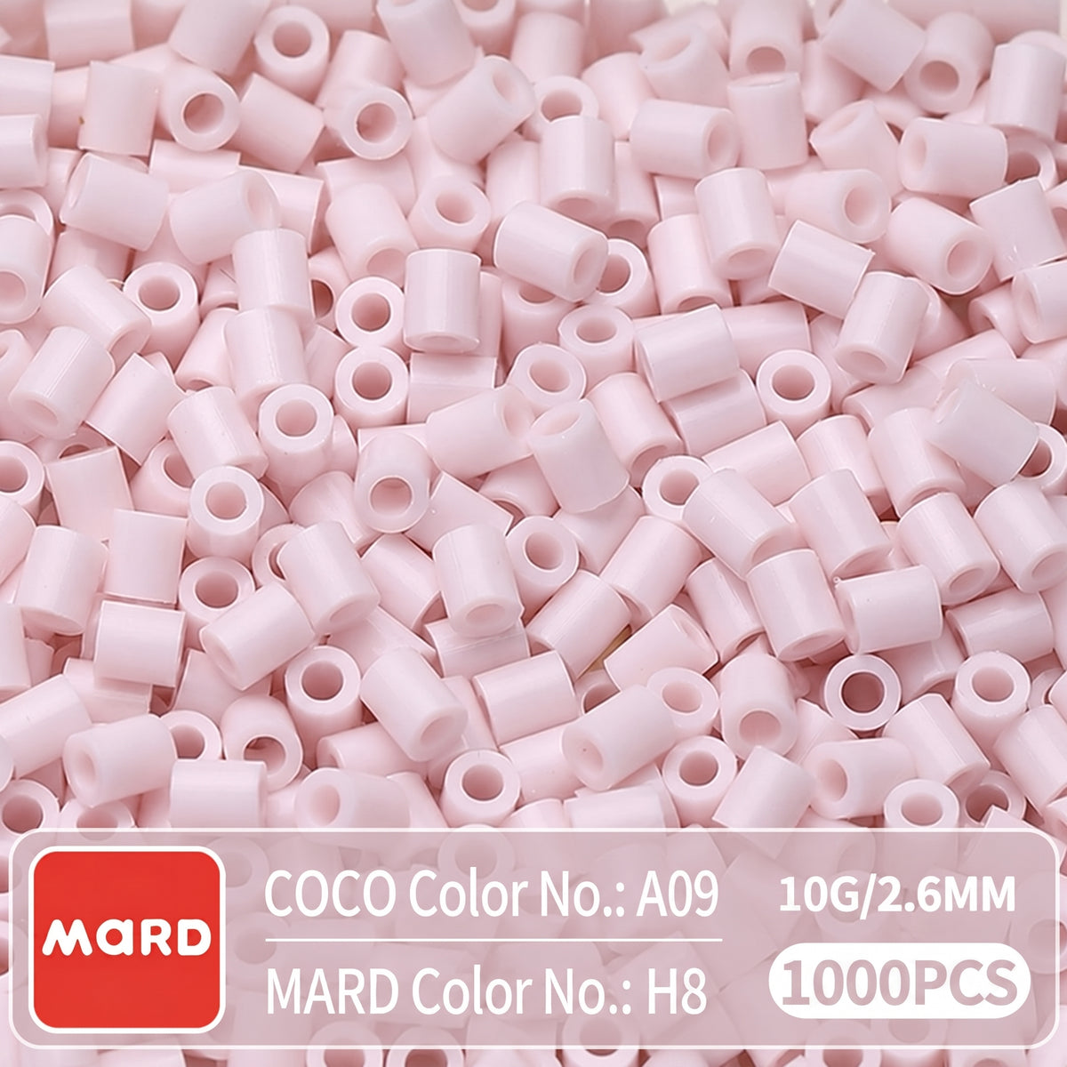 2.6mm Mini Fuse Beads Refill Pack, 10g About 1000Pcs Per Bag DIY Handmade Craft Beads H01-08