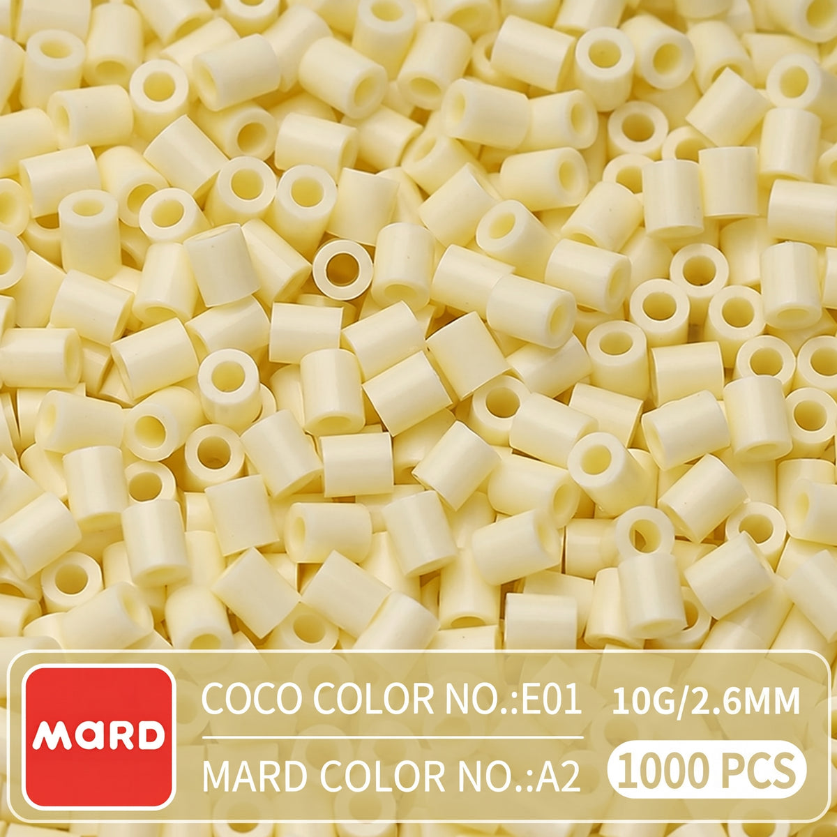 2.6mm Mini Fuse Beads Refill Pack, 10g About 1000Pcs Per Bag DIY Handmade Craft Beads A01-09