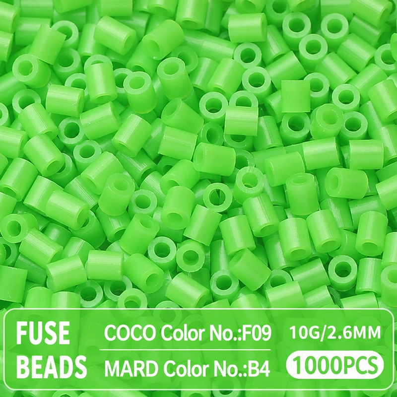 2.6mm Mini Fuse Beads Refill Pack, 10g About 1000Pcs Per Bag DIY Handmade Craft Beads B01-08