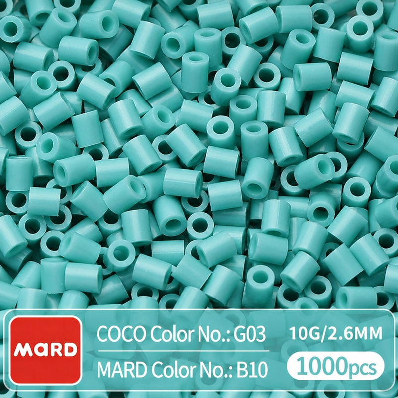 2.6mm Mini Fuse Beads Refill Pack, 10g About 1000Pcs Per Bag DIY Handmade Craft Beads B09-16