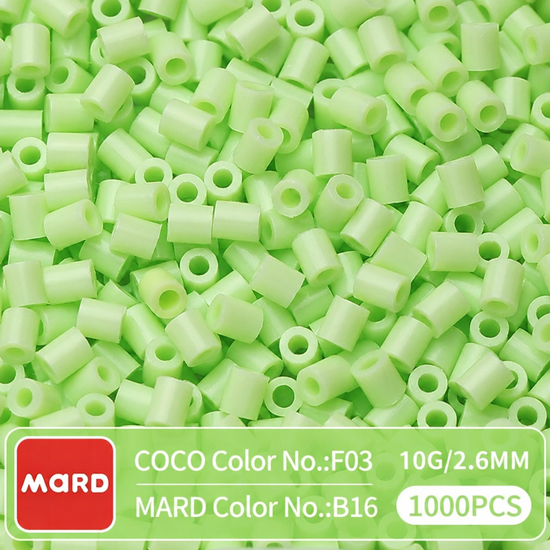 2.6mm Mini Fuse Beads Refill Pack, 10g About 1000Pcs Per Bag DIY Handmade Craft Beads B09-16