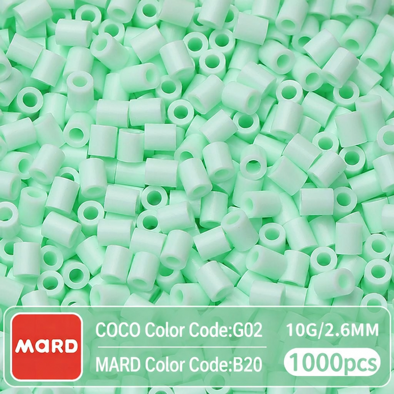 2.6mm Mini Fuse Beads Refill Pack, 10g About 1000Pcs Per Bag DIY Handmade Craft Beads B17-24