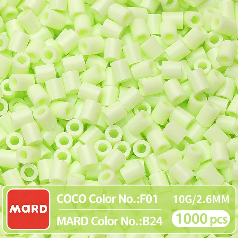 2.6mm Mini Fuse Beads Refill Pack, 10g About 1000Pcs Per Bag DIY Handmade Craft Beads B17-24