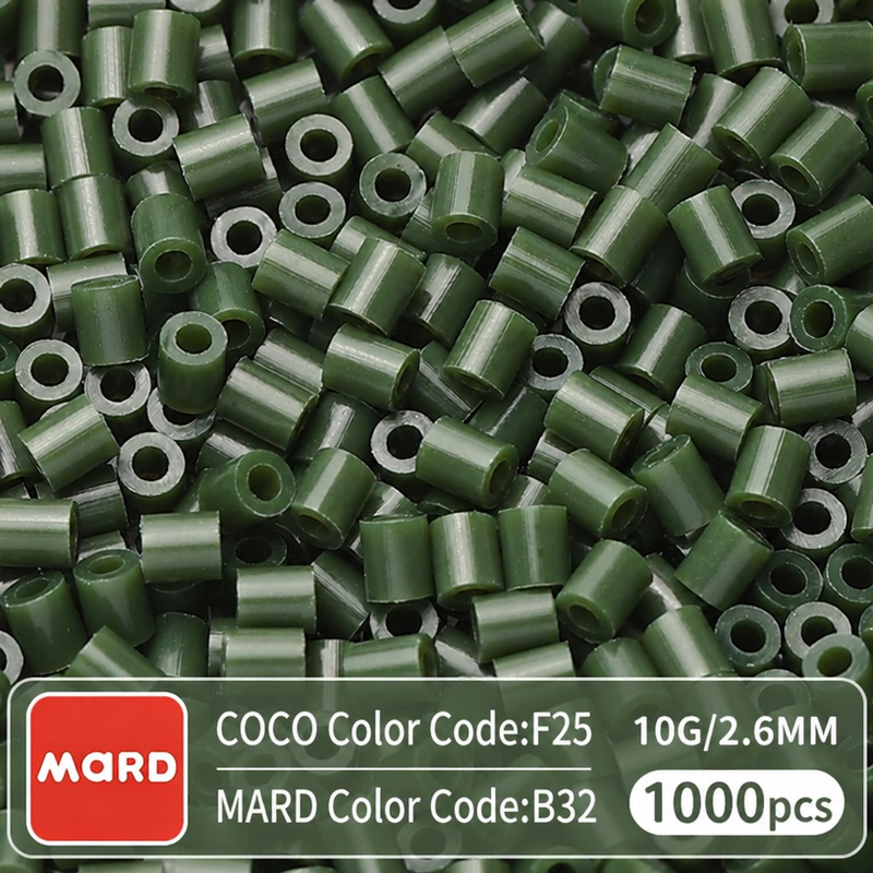 2.6mm Mini Fuse Beads Refill Pack, 10g About 1000Pcs Per Bag DIY Handmade Craft Beads B25-32