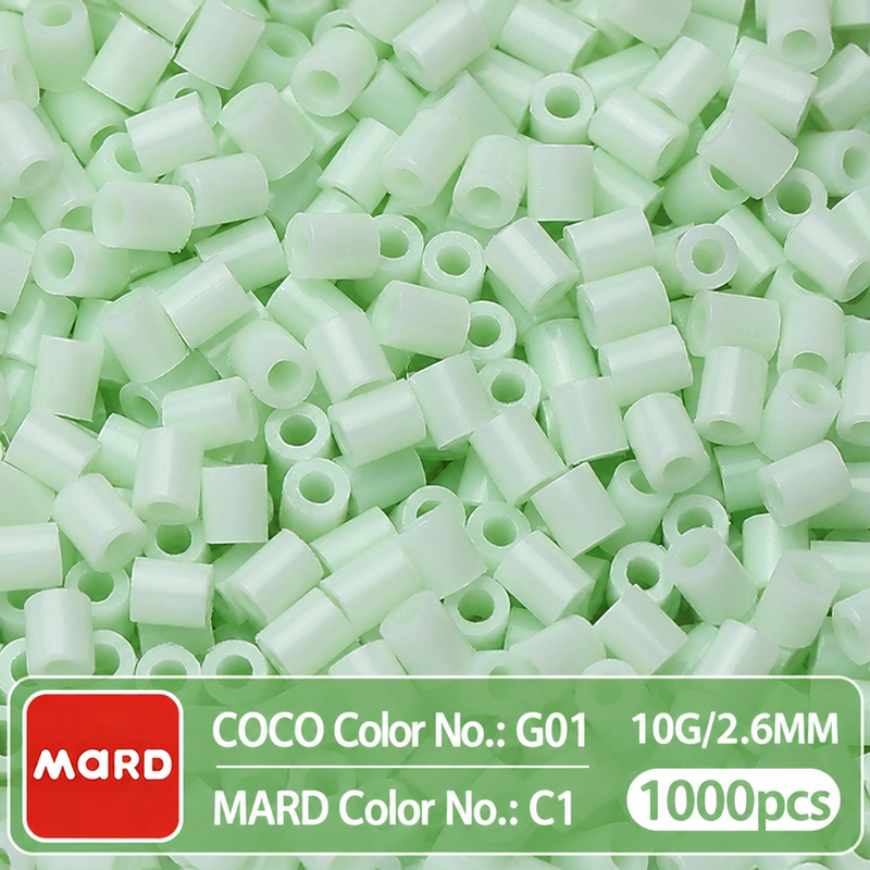 2.6mm Mini Fuse Beads Refill Pack, 10g About 1000Pcs Per Bag DIY Handmade Craft Beads C01-10