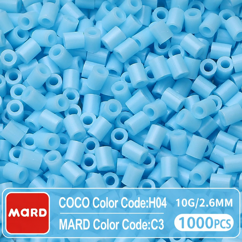 2.6mm Mini Fuse Beads Refill Pack, 10g About 1000Pcs Per Bag DIY Handmade Craft Beads C01-10