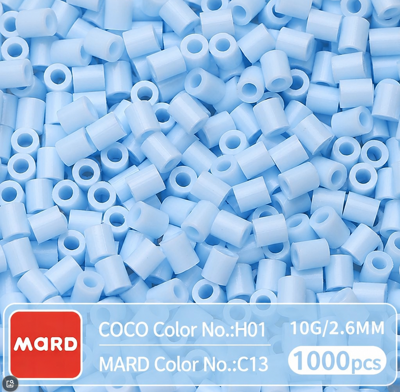 2.6mm Mini Fuse Beads Refill Pack, 10g About 1000Pcs Per Bag DIY Handmade Craft Beads C11-20
