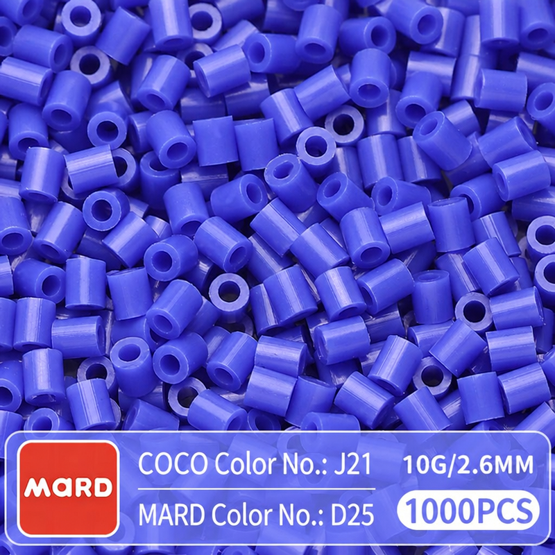 2.6mm Mini Fuse Beads Refill Pack, 10g About 1000Pcs Per Bag DIY Handmade Craft Beads D19-26