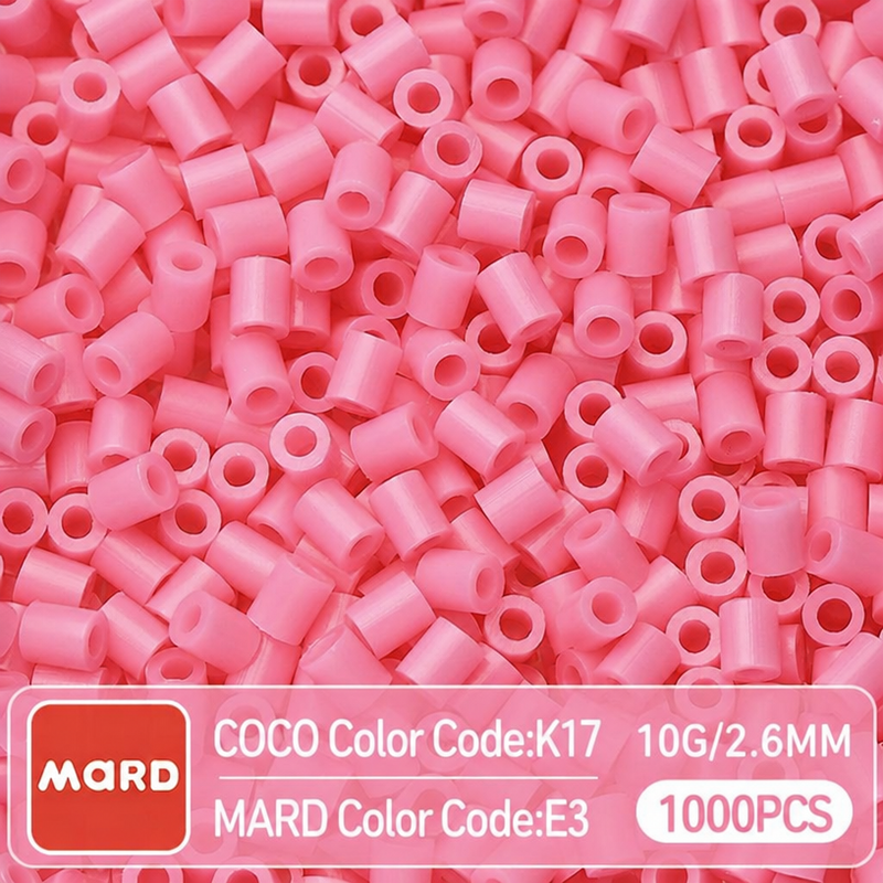2.6mm Mini Fuse Beads Refill Pack, 10g About 1000Pcs Per Bag DIY Handmade Craft Beads E01-08
