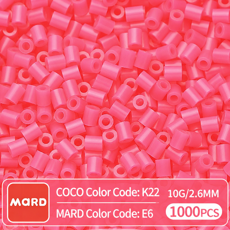 2.6mm Mini Fuse Beads Refill Pack, 10g About 1000Pcs Per Bag DIY Handmade Craft Beads E01-08
