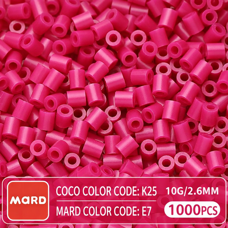 2.6mm Mini Fuse Beads Refill Pack, 10g About 1000Pcs Per Bag DIY Handmade Craft Beads E01-08