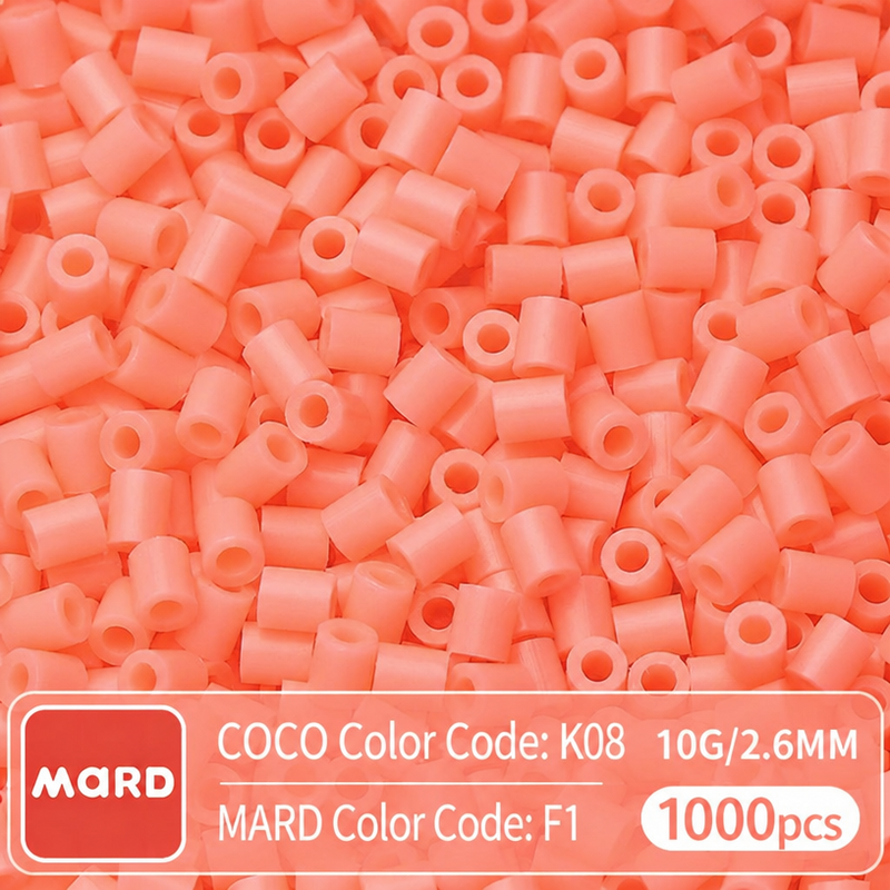 2.6mm Mini Fuse Beads Refill Pack, 10g About 1000Pcs Per Bag DIY Handmade Craft Beads F01-09