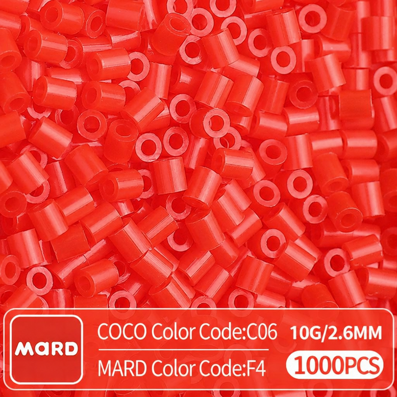 2.6mm Mini Fuse Beads Refill Pack, 10g About 1000Pcs Per Bag DIY Handmade Craft Beads F01-09