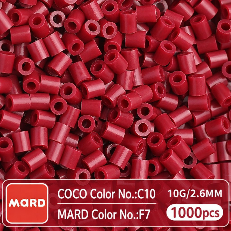 2.6mm Mini Fuse Beads Refill Pack, 10g About 1000Pcs Per Bag DIY Handmade Craft Beads F01-09