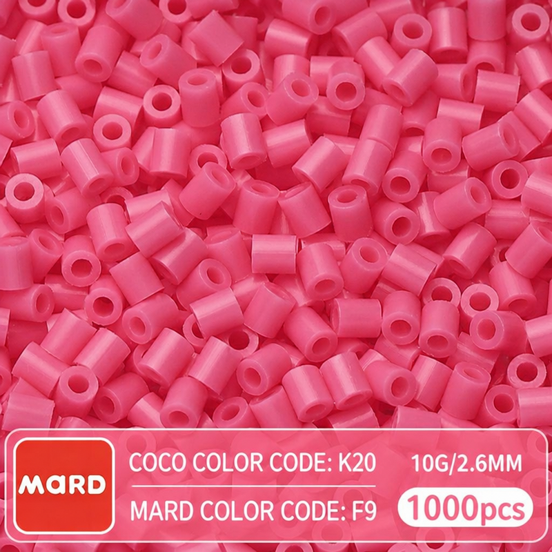 2.6mm Mini Fuse Beads Refill Pack, 10g About 1000Pcs Per Bag DIY Handmade Craft Beads F01-09
