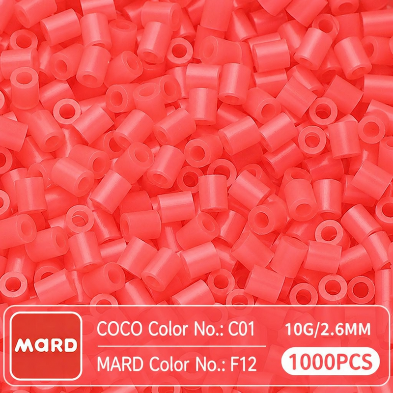 2.6mm Mini Fuse Beads Refill Pack, 10g About 1000Pcs Per Bag DIY Handmade Craft Beads F10-17