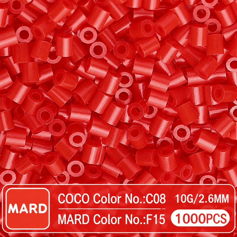 2.6mm Mini Fuse Beads Refill Pack, 10g About 1000Pcs Per Bag DIY Handmade Craft Beads F10-17