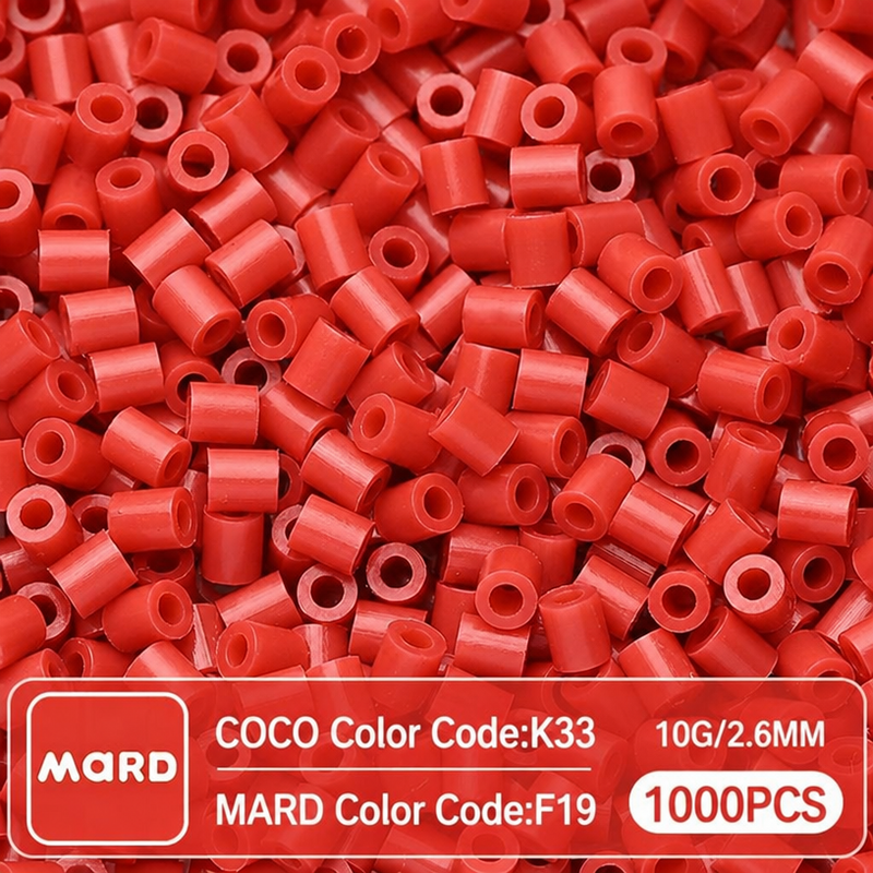 2.6mm Mini Fuse Beads Refill Pack, 10g About 1000Pcs Per Bag DIY Handmade Craft Beads F18-25