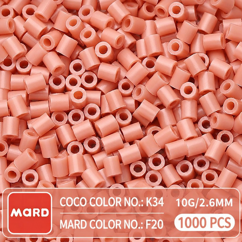 2.6mm Mini Fuse Beads Refill Pack, 10g About 1000Pcs Per Bag DIY Handmade Craft Beads F18-25