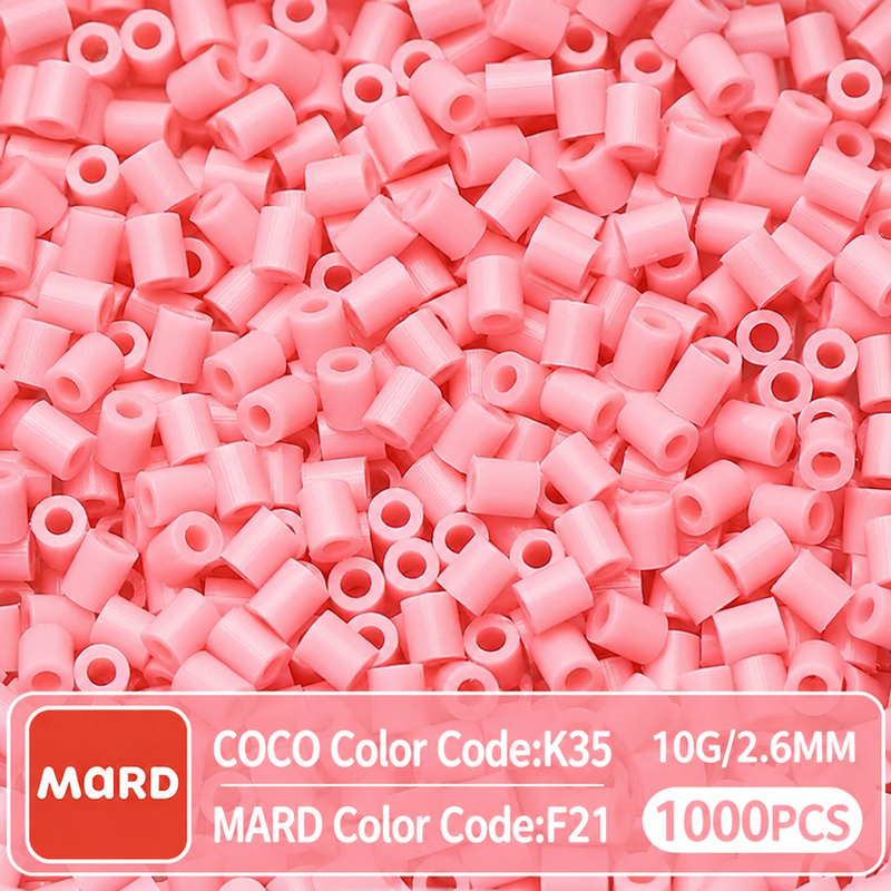 2.6mm Mini Fuse Beads Refill Pack, 10g About 1000Pcs Per Bag DIY Handmade Craft Beads F18-25
