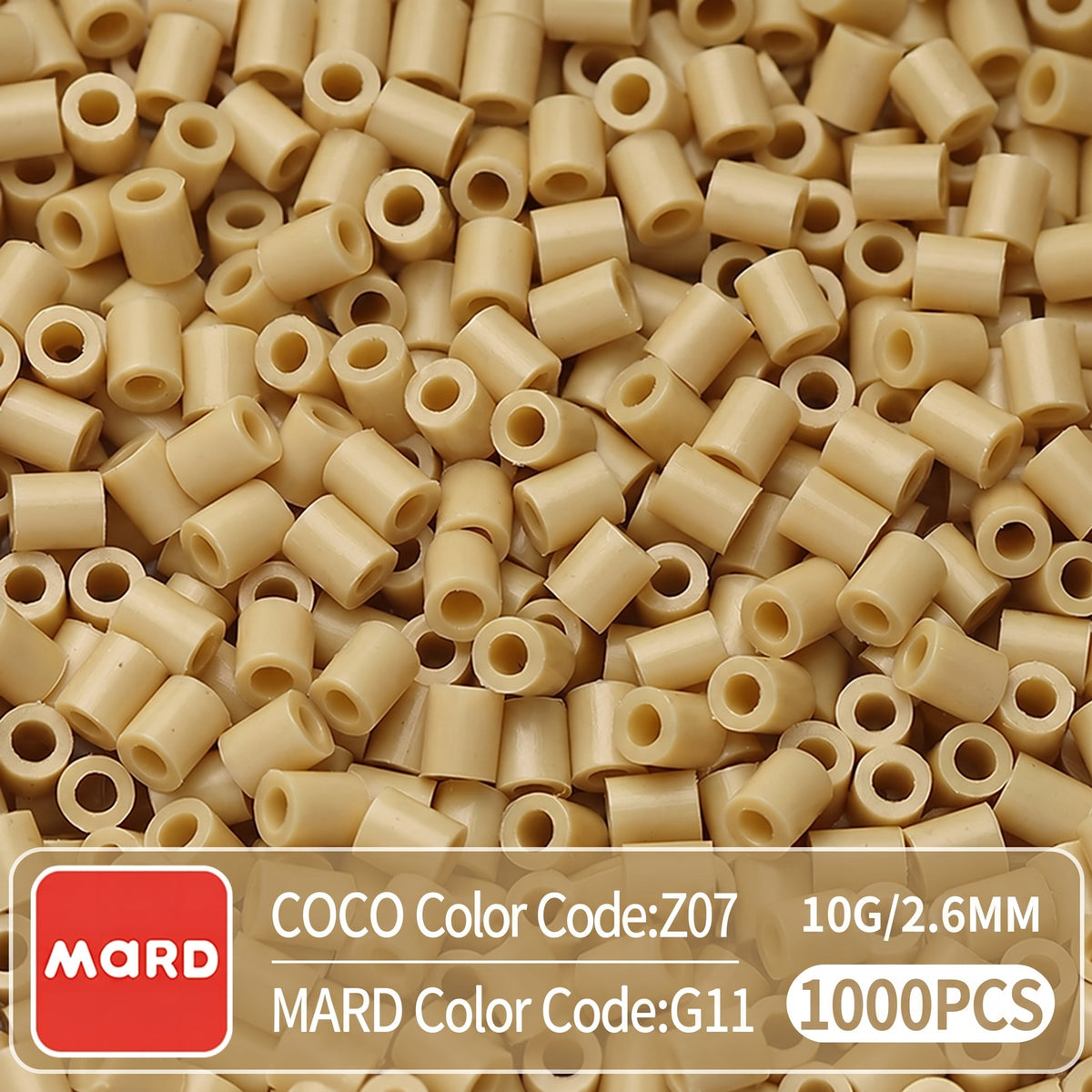 2.6mm Mini Fuse Beads Refill Pack, 10g About 1000Pcs Per Bag DIY Handmade Craft Beads G08-14
