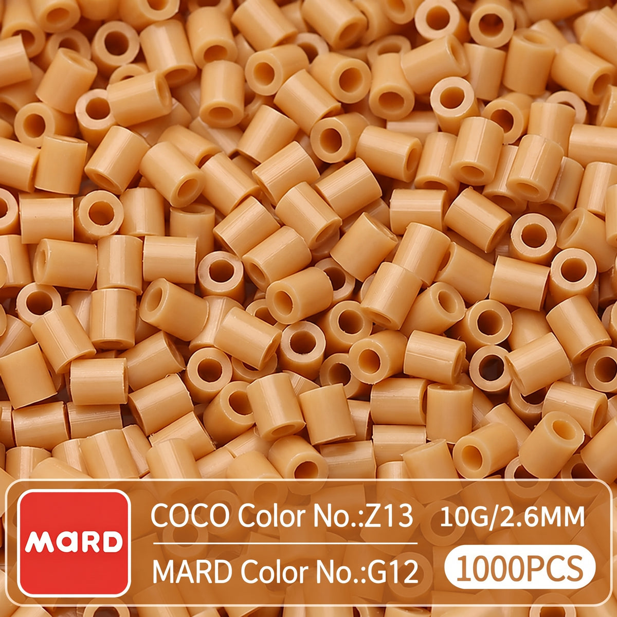 2.6mm Mini Fuse Beads Refill Pack, 10g About 1000Pcs Per Bag DIY Handmade Craft Beads G08-14