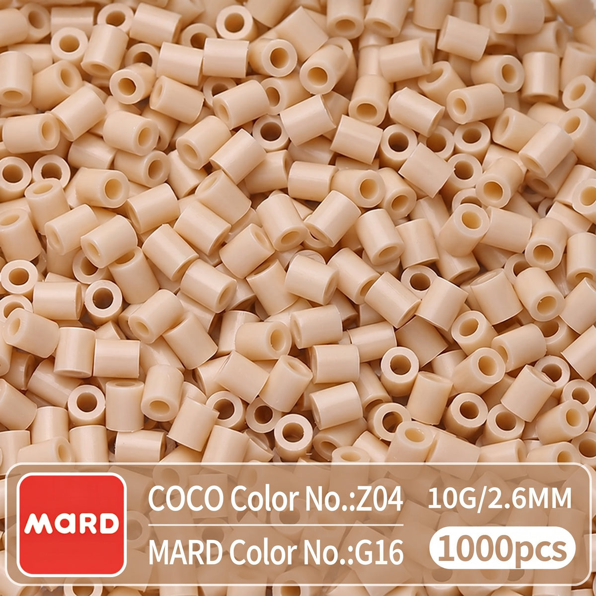 2.6mm Mini Fuse Beads Refill Pack, 10g About 1000Pcs Per Bag DIY Handmade Craft Beads G15-21