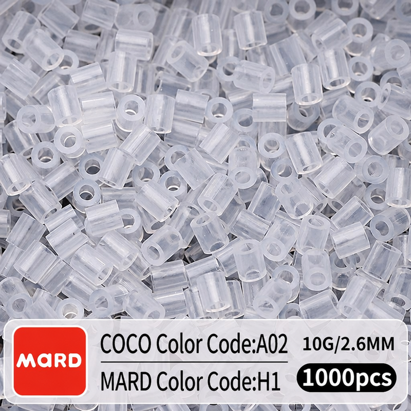 2.6mm Mini Fuse Beads Refill Pack, 10g About 1000Pcs Per Bag DIY Handmade Craft Beads H01-08