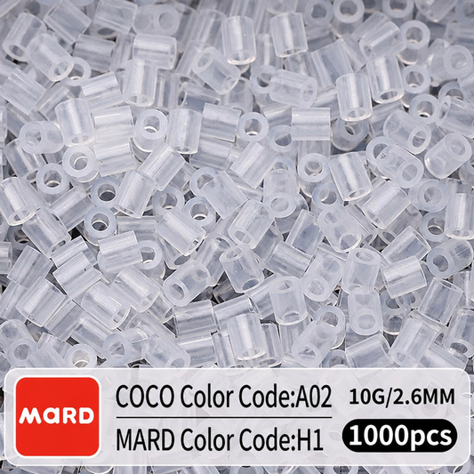 2.6mm Mini Fuse Beads Refill Pack, 10g About 1000Pcs Per Bag DIY Handmade Craft Beads H01-08