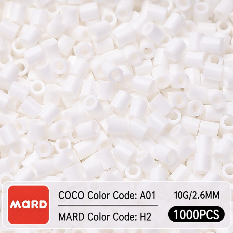 2.6mm Mini Fuse Beads Refill Pack, 10g About 1000Pcs Per Bag DIY Handmade Craft Beads H01-08