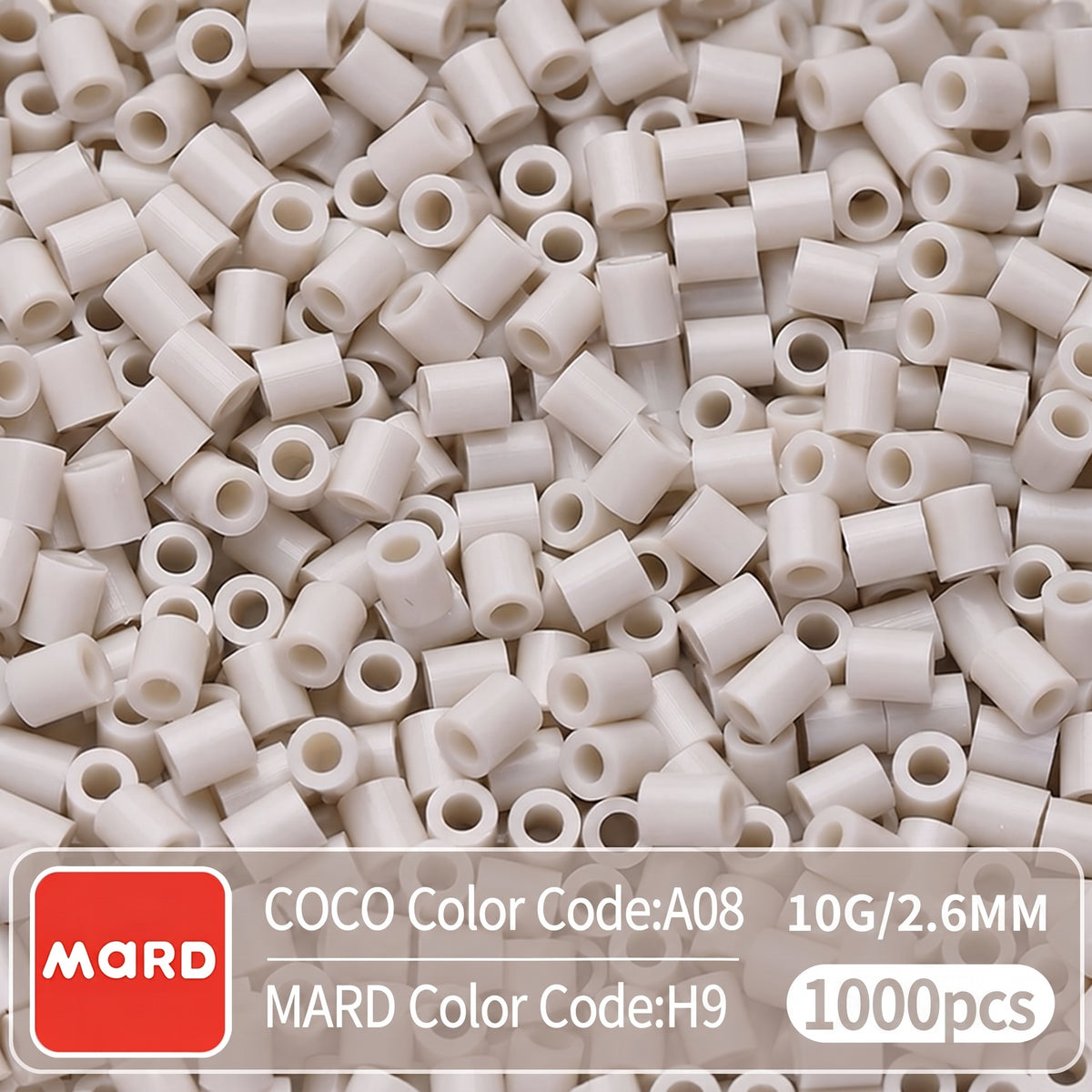 2.6mm Mini Fuse Beads Refill Pack, 10g About 1000Pcs Per Bag DIY Handmade Craft Beads H09-16