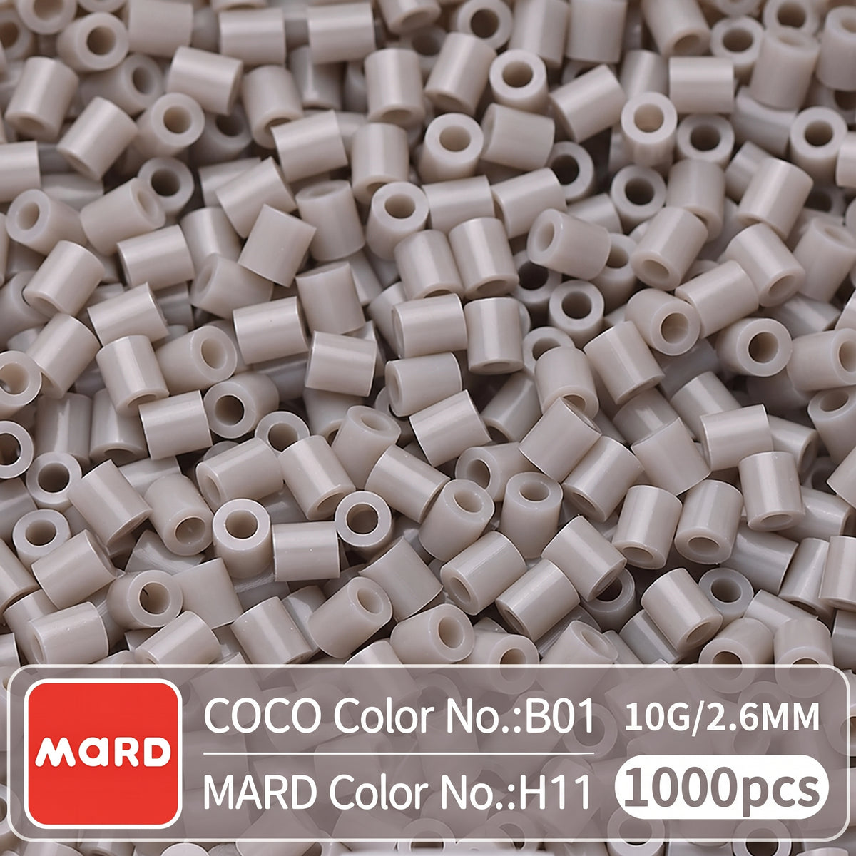 2.6mm Mini Fuse Beads Refill Pack, 10g About 1000Pcs Per Bag DIY Handmade Craft Beads H09-16