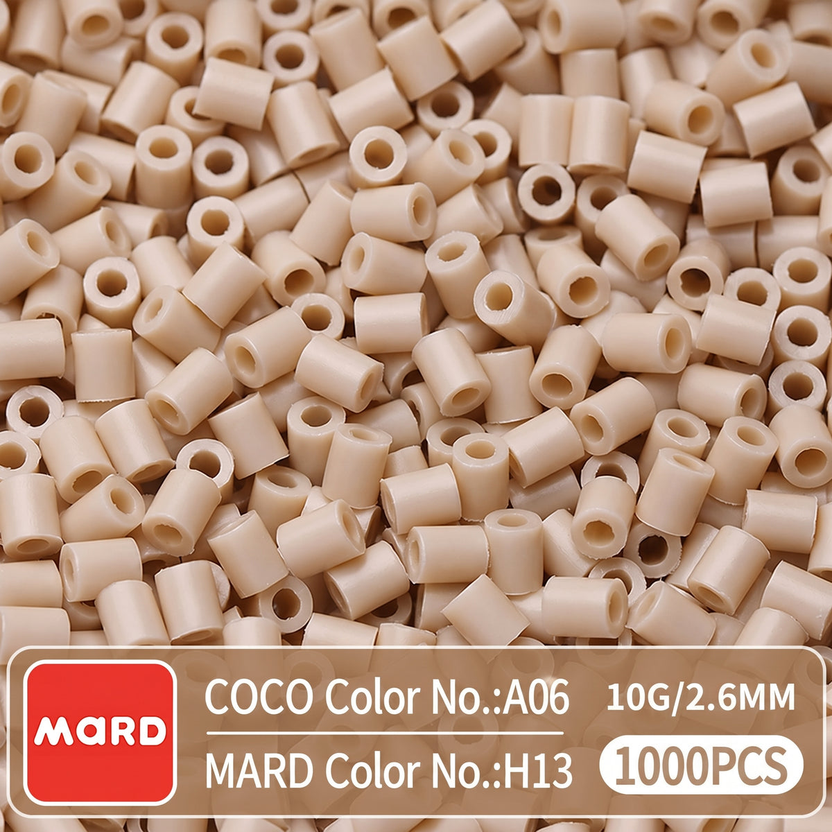 2.6mm Mini Fuse Beads Refill Pack, 10g About 1000Pcs Per Bag DIY Handmade Craft Beads H09-16