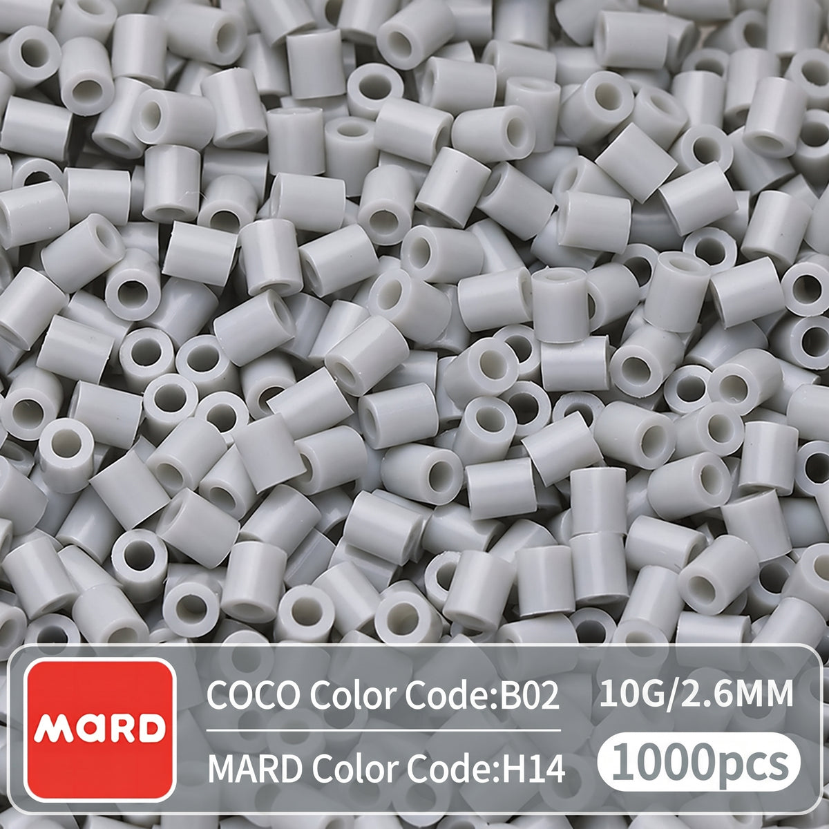 2.6mm Mini Fuse Beads Refill Pack, 10g About 1000Pcs Per Bag DIY Handmade Craft Beads H09-16