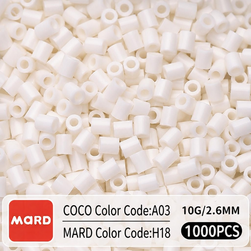 2.6mm Mini Fuse Beads Refill Pack, 10g About 1000Pcs Per Bag DIY Handmade Craft Beads H17-23