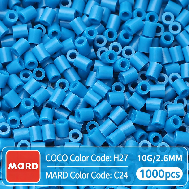 2.6mm Mini Fuse Beads Refill Pack, 10g About 1000Pcs Per Bag DIY Handmade Craft Beads C21-29