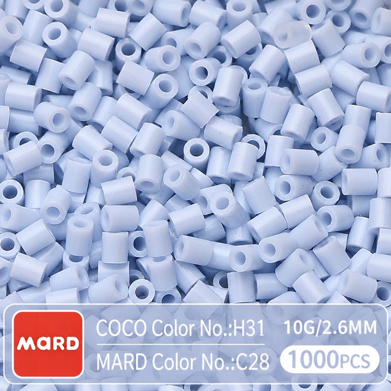 2.6mm Mini Fuse Beads Refill Pack, 10g About 1000Pcs Per Bag DIY Handmade Craft Beads C21-29