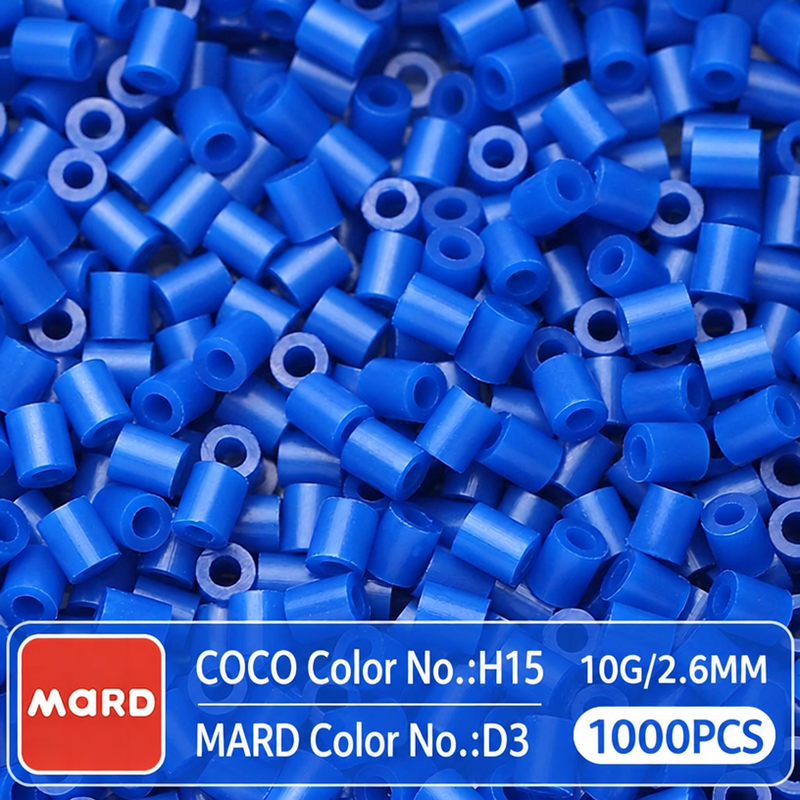 2.6mm Mini Fuse Beads Refill Pack, 10g About 1000Pcs Per Bag DIY Handmade Craft Beads D01-09